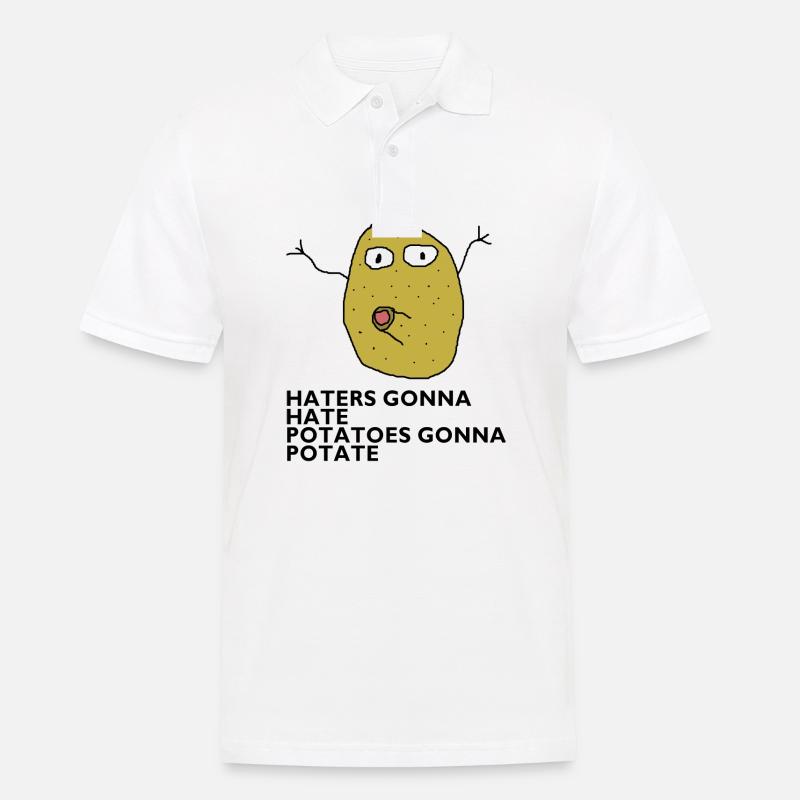 Haters gonna hate - Männer Poloshirt - Weiß