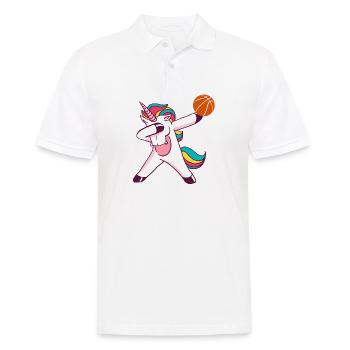 unicornbasketball - Männer Poloshirt - Weiß - Vorne - Kai (181cm)