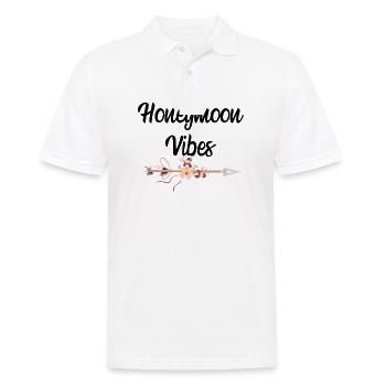Honeymoon vibes Flitterwochen Hochzeitsgeschenk - Männer Poloshirt - Weiß - Vorne - Kai (181cm)