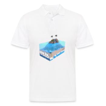 Une île, internet ... le bonheur ! - Polo Homme - blanc - Devant - Kai (181cm)