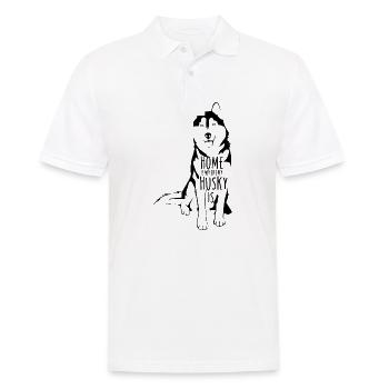 Husky - Männer Poloshirt - Weiß - Vorne - Kai (181cm)