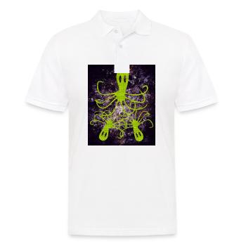 Verrückter Octopus - Männer Poloshirt - Weiß - Vorne - Kai (181cm)