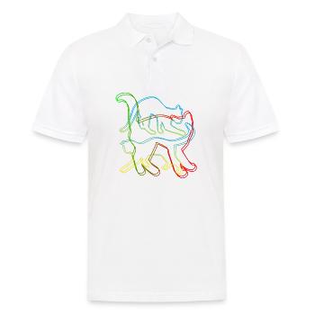 Chats, gueule de bois, chat, meow, cadeau, animal familier, kitty - Polo Homme - blanc - Devant - Kai (181cm)