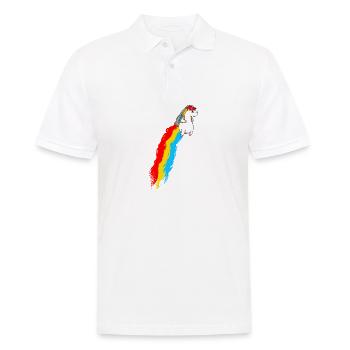 Licorne vole dans le cadeau de l'espace - Polo Homme - blanc - Devant - Kai (181cm)