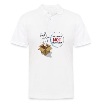 Schrödingers Katze - Männer Poloshirt - Weiß - Vorne - Kai (181cm)