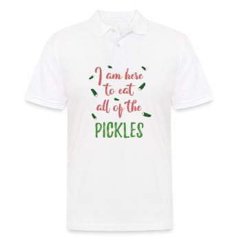 I am Here To Eat All Of The Pickles - Men's Polo Shirt - white - Front - Kai (181cm)