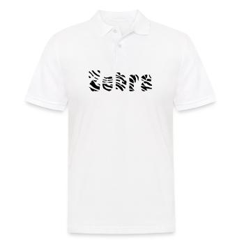 Zebra - Männer Poloshirt - Weiß - Vorne - Kai (181cm)