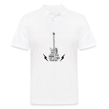 Rock guitar music slogan - Men's Polo Shirt - white - Front - Kai (181cm)