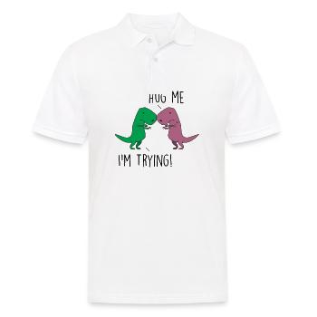 Dino Hug moi, j'essaye - Polo Homme - blanc - Devant - Kai (181cm)