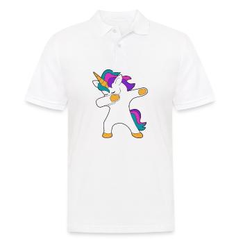 Unicorn dancing party move - Men's Polo Shirt - white - Front - Kai (181cm)