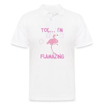 Today I'm Flamazing - Männer Poloshirt - Weiß - Vorne - Kai (181cm)