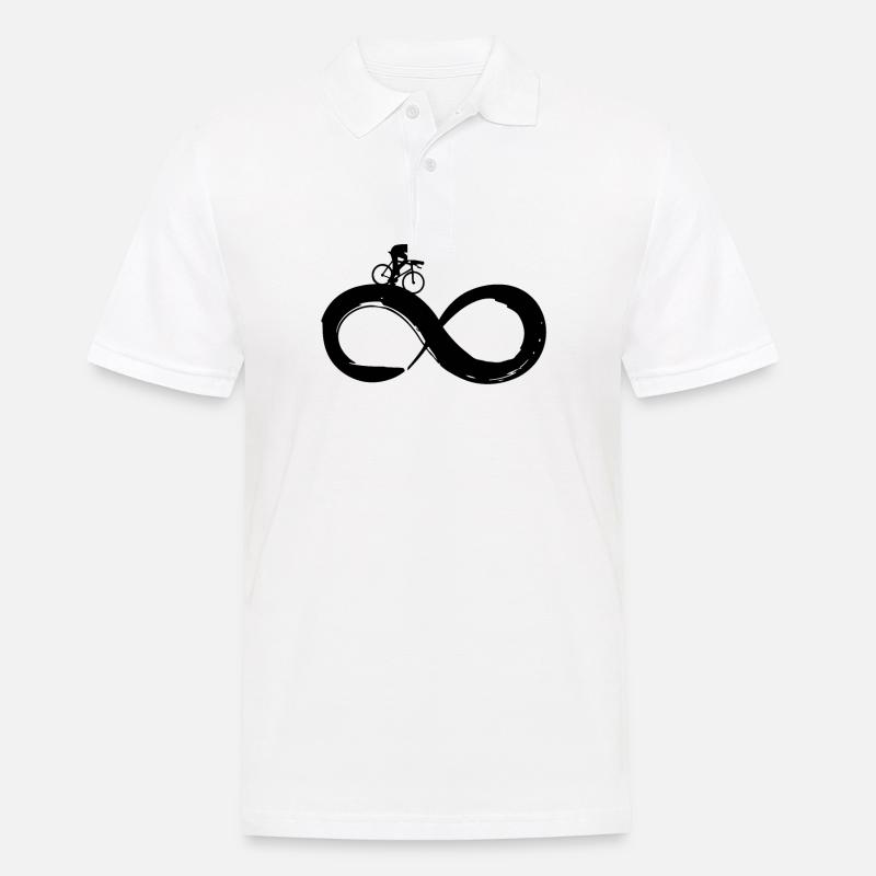 Rennrad Infinity - Männer Poloshirt - Weiß