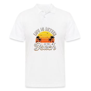 Life Beach Gift Gift Idea Sport Summer - Men's Polo Shirt - white - Front - Kai (181cm)