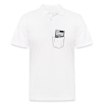Shirt pocket calculator - Men's Polo Shirt - white - Front - Kai (181cm)
