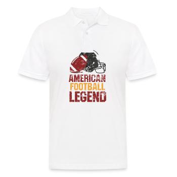 Légende du football américain Super Bowl Quarterback - Polo Homme - blanc - Devant - Kai (181cm)