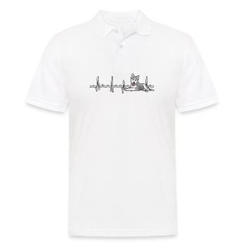 Husky heartbeat - Men's Polo Shirt - white - Front - Kai (181cm)