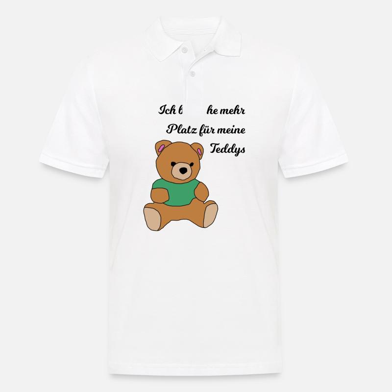 Teddybär - Männer Poloshirt - Weiß