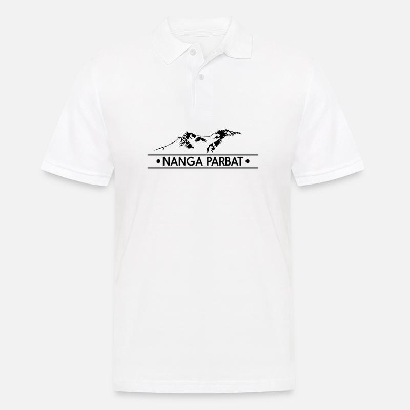 nanga parbat - Männer Poloshirt - Weiß
