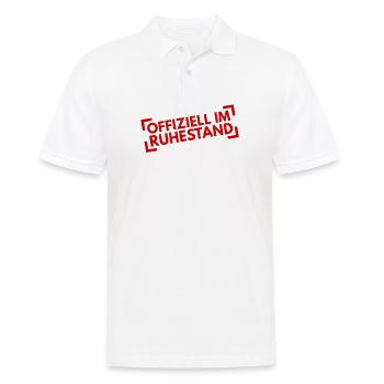 Offiziell im Ruhestand - Männer Poloshirt - Weiß - Vorne - Kai (181cm)
