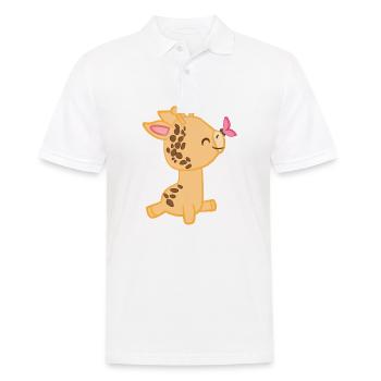 Giraffe - Giraffes - Giraffe fan - Butterfly - Men's Polo Shirt - white - Front - Kai (181cm)