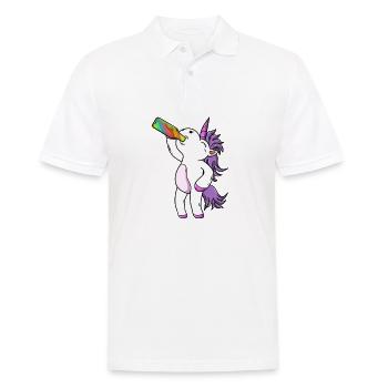 Funny Beer Unicorn Funny Beer Unicorn Party - Men's Polo Shirt - white - Front - Kai (181cm)