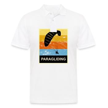 Parapente vol Vintage cadeau rétro - Polo Homme - blanc - Devant - Kai (181cm)
