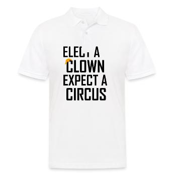 Choisissez un clown Attendez-vous à un anti-atout de cirque - Polo Homme - blanc - Devant - Kai (181cm)
