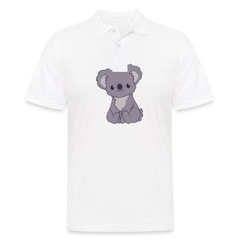 Koala - Koalas - Koala T-Shirt - Fur Sure - Männer Poloshirt - Weiß - Vorne - Kai (181cm)