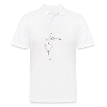 Dancer dancing dancing lineart - Men's Polo Shirt - white - Front - Kai (181cm)