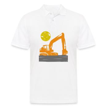 Excavatrice construction travailleur chantier de construction d'excavation enfants - Polo Homme - blanc - Devant - Kai (181cm)