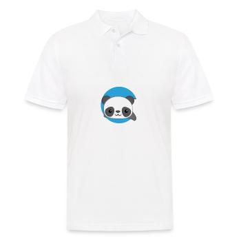 Panda - Panda T-Shirt - Pandamotiv - Geschenk - Männer Poloshirt - Weiß - Vorne - Kai (181cm)