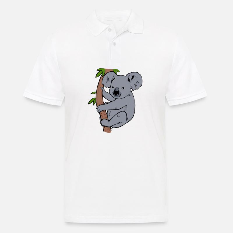 Koala - Männer Poloshirt - Weiß