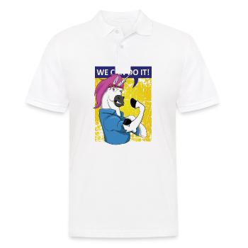 We can do it Unicorn Unicorn Women's Power Girlpower - Men's Polo Shirt - white - Front - Kai (181cm)