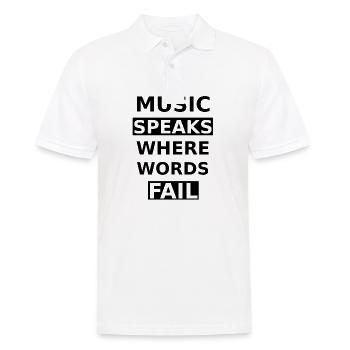 Music - Männer Poloshirt - Weiß - Vorne - Kai (181cm)