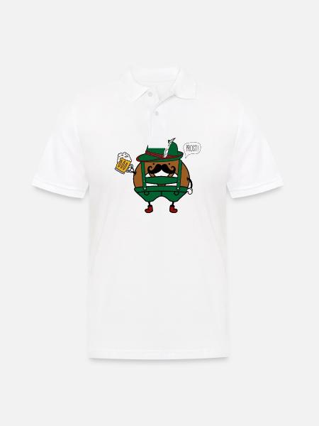 potato in costume Prost - Men's Polo Shirt - white
