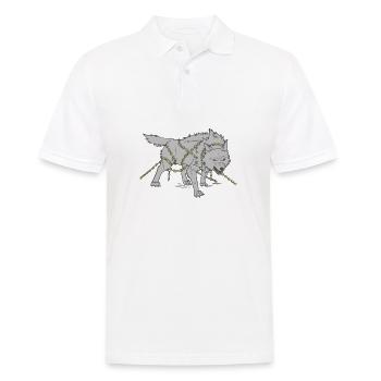 Wolf in Ketten - Männer Poloshirt - Weiß - Vorne - Kai (181cm)