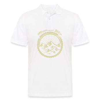 Mountain bike bike downhill dirt terrain - Men's Polo Shirt - white - Front - Kai (181cm)
