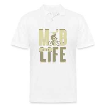 Mountain bike is my life gift wheel - Men's Polo Shirt - white - Front - Kai (181cm)