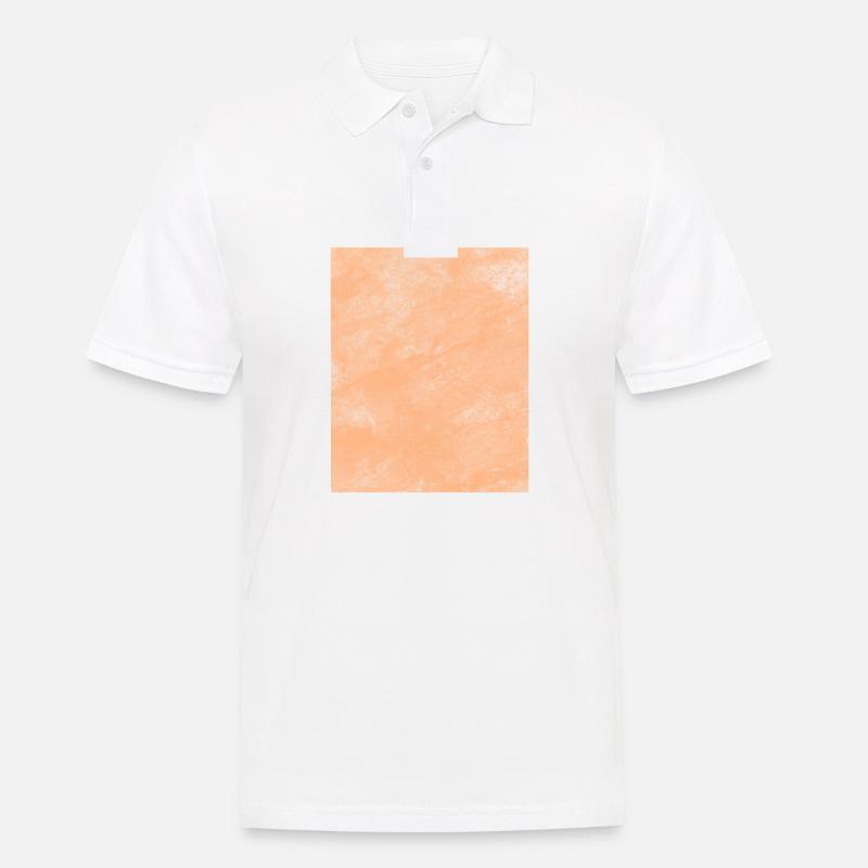Struktur Braune Form - Männer Poloshirt - Weiß