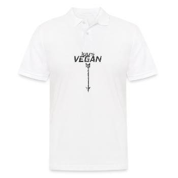 100% Vegan Arrow Shirt - Männer Poloshirt - Weiß - Vorne - Kai (181cm)
