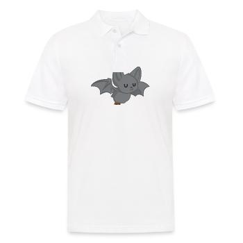 Fledermaus - Fledermaus T-Shirt - Sarkasmus - Männer Poloshirt - Weiß - Vorne - Kai (181cm)