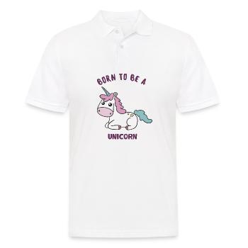 Born to be a Unicorn! Baby Unicorn Unicorns magic - Men's Polo Shirt - white - Front - Kai (181cm)