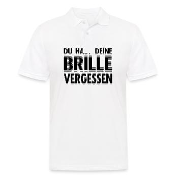Keine Brille - Männer Poloshirt - Weiß - Vorne - Kai (181cm)
