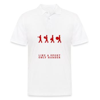 Saison de sport de bande de Marching TShirt comme un sport - Polo Homme - blanc - Devant - Kai (181cm)