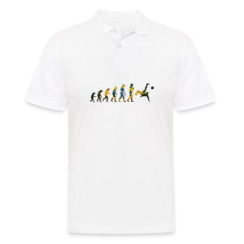 Evolution Fußball Brasilien - Männer Poloshirt - Weiß - Vorne - Kai (181cm)