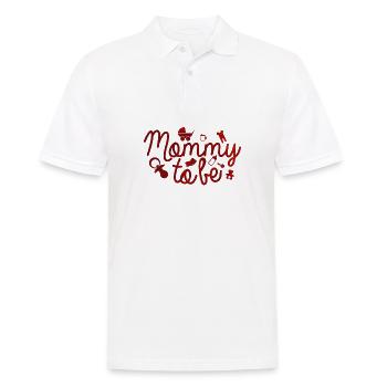 pregnant baby child born birth gift idea - Men's Polo Shirt - white - Front - Kai (181cm)