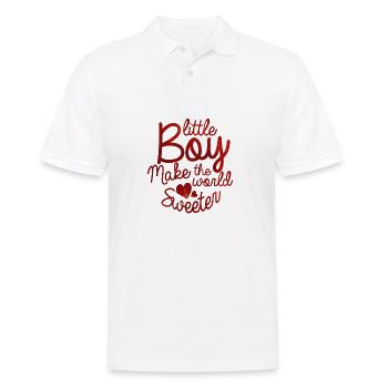 pregnant baby child born birth gift idea - Men's Polo Shirt - white - Front - Kai (181cm)