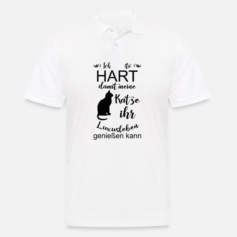Katze, Katzen - Männer Poloshirt - Weiß