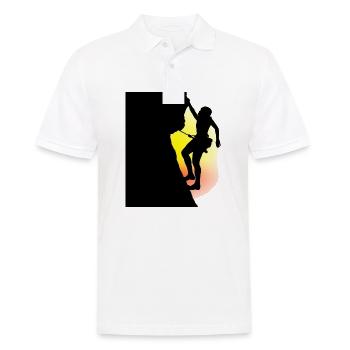 Climbing, Mountains - Men's Polo Shirt - white - Front - Kai (181cm)