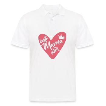 Beste Mama ever - Männer Poloshirt - Weiß - Vorne - Kai (181cm)